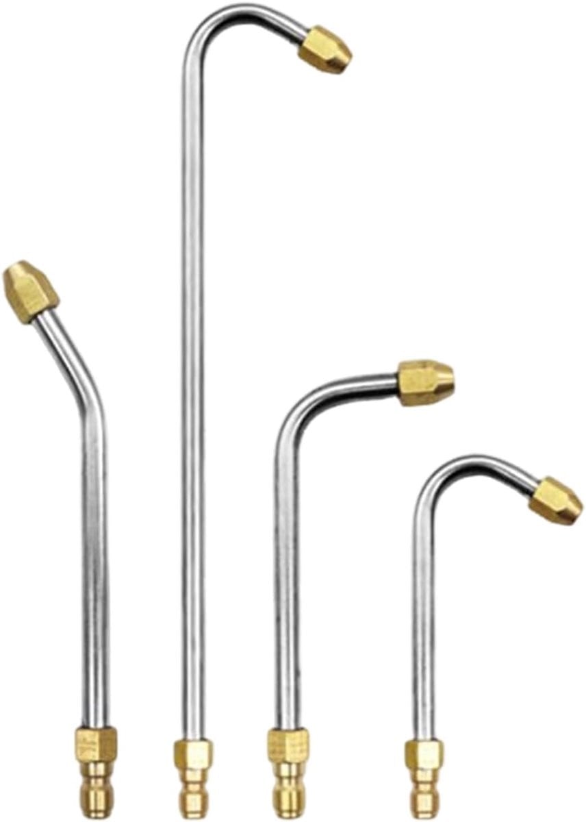 Hogedrukreiniger Verlengstuk Zilver - Schoonmaakstaaf Spuitlans voor Terras Reiniging - 37 x 15 x 8 cm