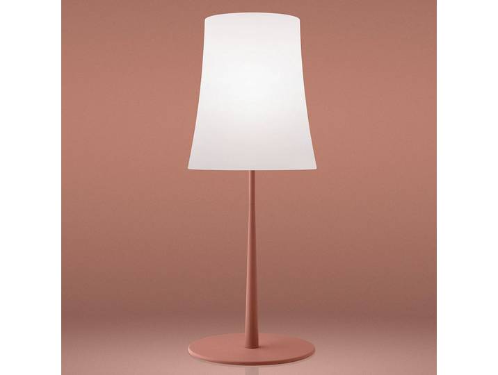 Lampe à poser Birdie Easy Grande Rouge - Foscarini - Salon / séjour - Design - Métal - Avec abat-jour