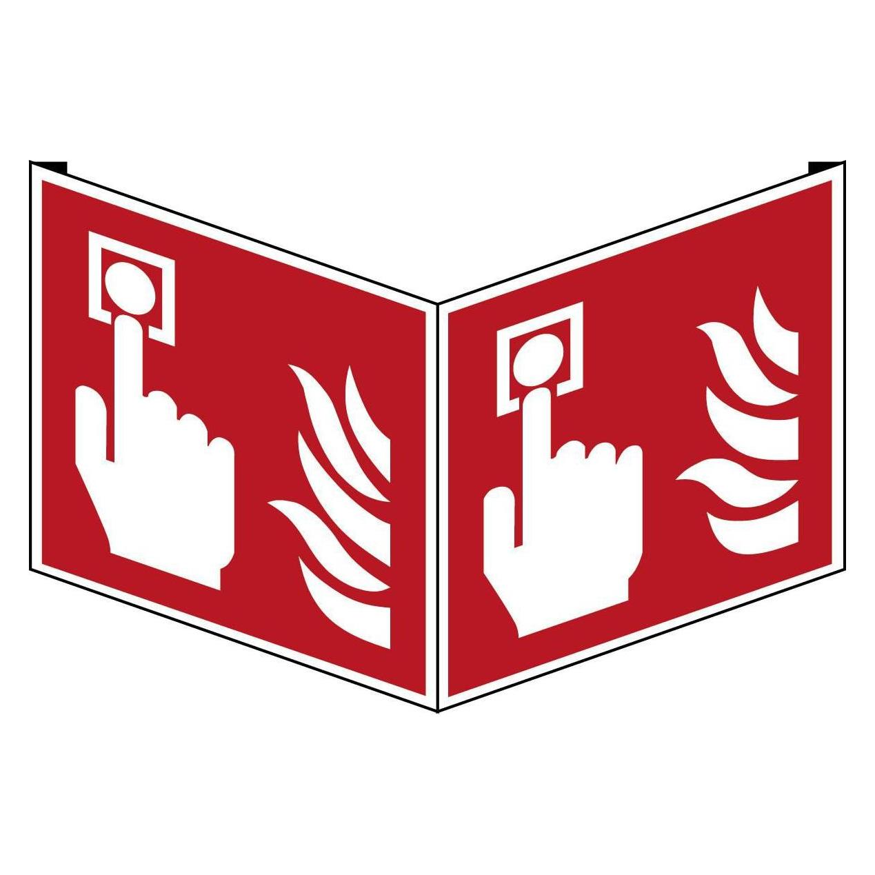 Brady ISO Safety Sign - Fire alarm (PIC F005-253X253-VPVC-CRD/1)