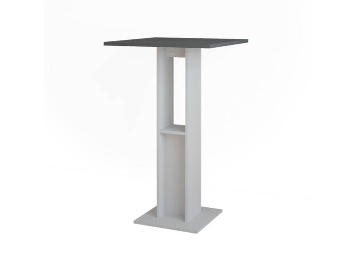 Vicco Bartisch Repose Weiß/Anthrazit 65 x 65 cm, Weiß, Anthrazit, Holzwerkstoff, Rechteckig, 65x106x65 cm, Esszimmer, Barmöbel, Bartisch