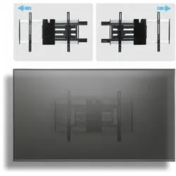 StarTech Ultra-Slim TV Wall Mount. Nms Ns Wall (Wand, 45 kg, 32" - 65"), TV Wandhalterung, Schwarz, Silber
