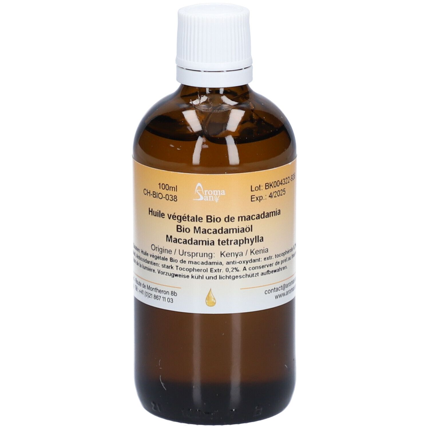 Aromasan Macadamiaöl Bio 100 ml Ätherisches Öl