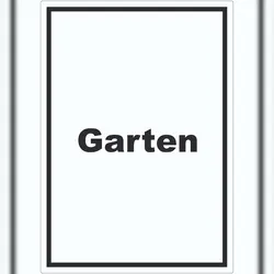 HB-Druck Garten Aufkleber mit Text Blumen Rasen hochkant A1 (594x841mm)