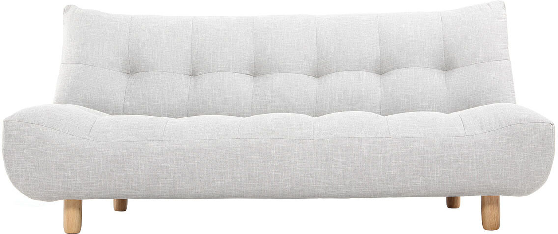 Miliboo Design-Schlafsofa skandinavisch Hellgrau und Eiche YUMI
