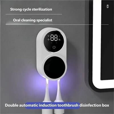 Friendly Fresh Finds Portable Rechargeable Wireless Electric Toothbrush Sterilizer UV Wall Mounted Toothbrush Dryer For Oral Care Portable Rechargeable Wireless Electric Toothbrush Sterilizer UV Wall Mounted Toothbrush Dryer For Oral Care