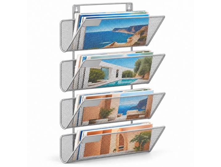 Relaxdays Zeitschriftenhalter Metall Wandmontage