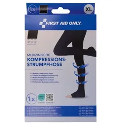 First Aid Only Kompressions-Strumpfhose Zehen offen Größe XL