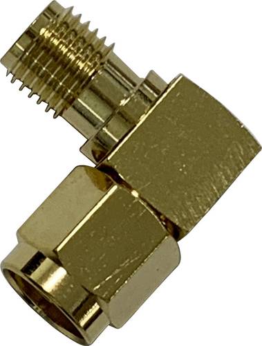 Wittenberg Antennen Adapter SMA WINKELSTÜCK SMA Stecker auf SMA Buchse vergoldet 50 OHm 103513 SMA-Adapter SMA-Stecker