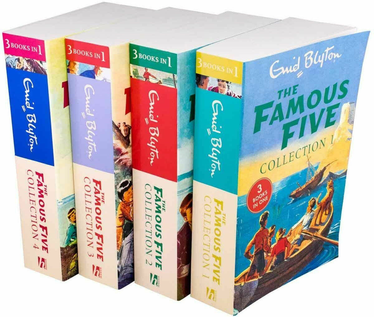 HODDER PUBLISHING Enid Blyton The Famous Five 4 Book Set 12 Story Collection