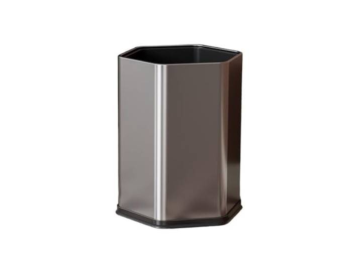 YUHANXINHESHE Kleiner Badezimmer-Mülleimer, 9/15 Liter, Metall-Mülleimer, Edelstahl-Mülleimer for Schlafzimmer, Büro, Küche, Toilette, Wohnmobil(Silver,15L)