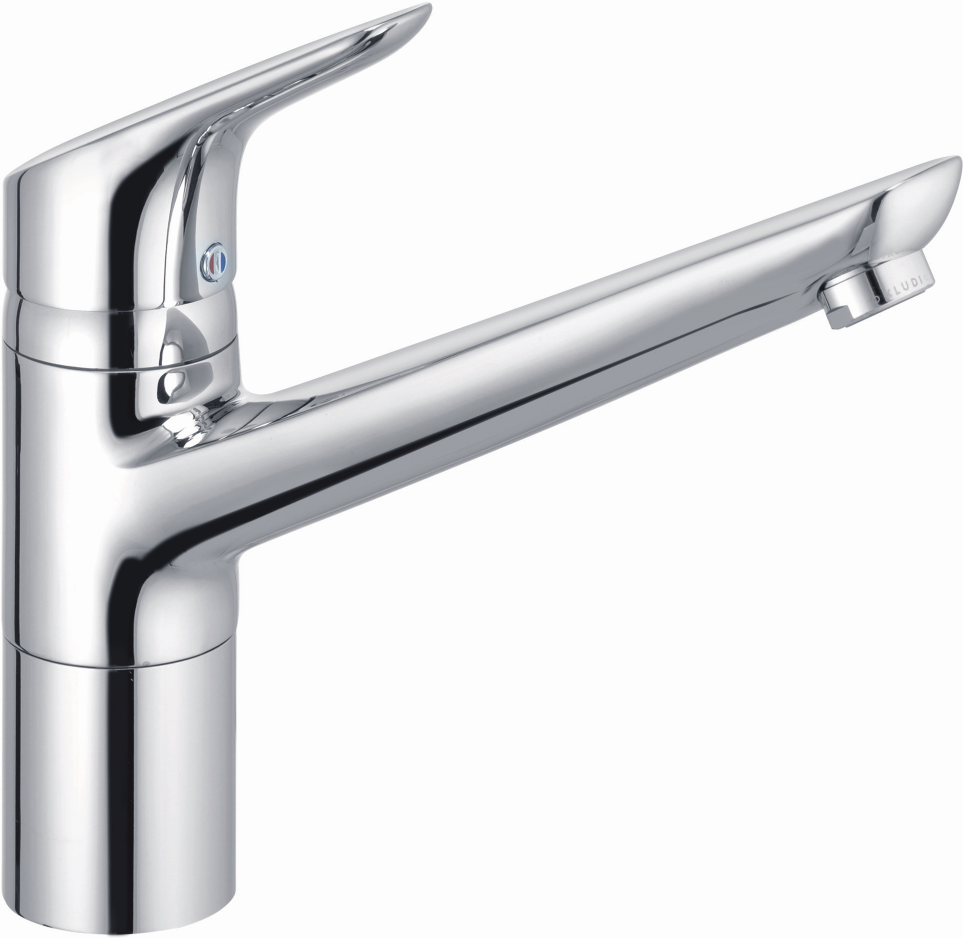 Kludi Objekta mélangeur de cuisine 325740575 chrome, bec pivotant