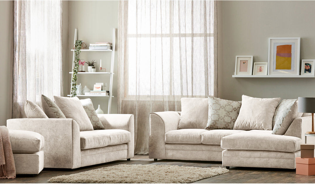 Three Posts Arabella 3 Piece Chenille Standard Living Room Set Stone 3