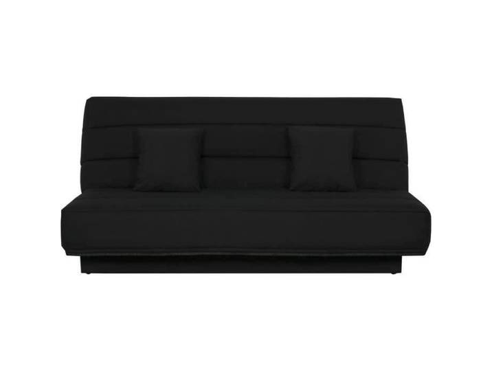 Banquette Clic clac 120x190 - Tissu noir - MELISSA