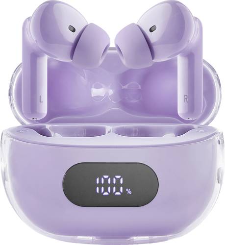 Intenso Buds Plus T313AE lila In Ear Headset Bluetooth Stereo Lila Noise Cancelling Handy