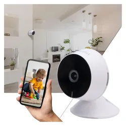 Casativo Full-HD IP-Überwachungskamera, smarte IR-Nachtsicht (1920 x 1080 Pixels), Netzwerkkamera, Schwarz, Weiss