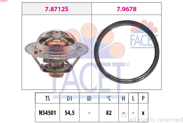 Facet Thermostat, Kühlmittel 78713 Für Renault Dacia