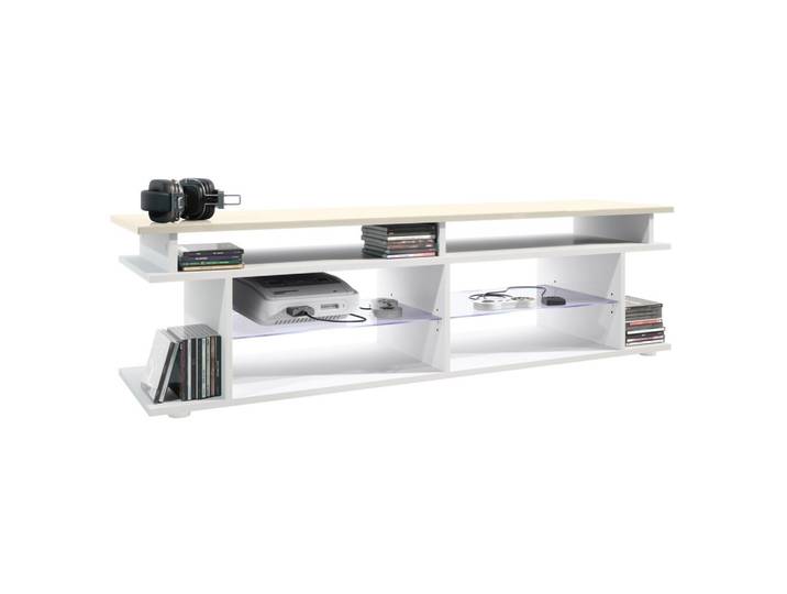 LOWBOARD Movie Platte des TV-Aufsatzes in Creme Hochglanz