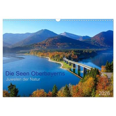 Die Seen Oberbayerns Juwelen der Natur (Wandkalender 2026 DIN A3 quer), CALVENDO Monatskalender