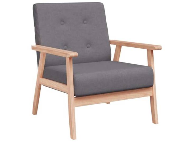 Todiikf Bequemer Sessel Dunkelgrau, Polstersessel aus Massivholz Ideal fürs Schlafzimmer oder Wohnzimmer: Weich gepolstertes Sitzmöbel mit schlichtem Design zum Lesen und Entspannen.