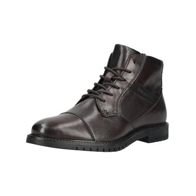 Schnürstiefelette BUGATTI "bugatti Stiefelette Leder", Herren, Gr. 43, braun, Leder, Schuhe Schnürstiefelette