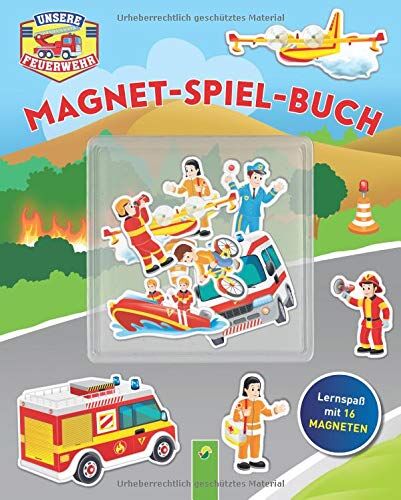 Unserer Feuerwehr Magnet-Spiel-Buch: Lernspaß mit 16 Magneten - Preis vom 09.10.2026 07:28:09 h
