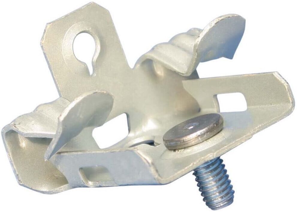 Erico Klammer P7 Kabeldurchmesser=3-8mm Federstahl verzinkt Kunststoff ummantelt Schlagmontage ohne Werkzeug Schalldämmung bis zu -18 dB(A), 170530)