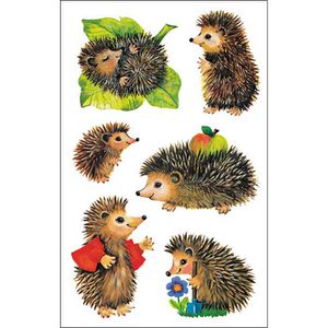 Zweckform Sticker 4306 Z-Design Kids Sticker, Igel, 18 Aufkleber, 18 Stück