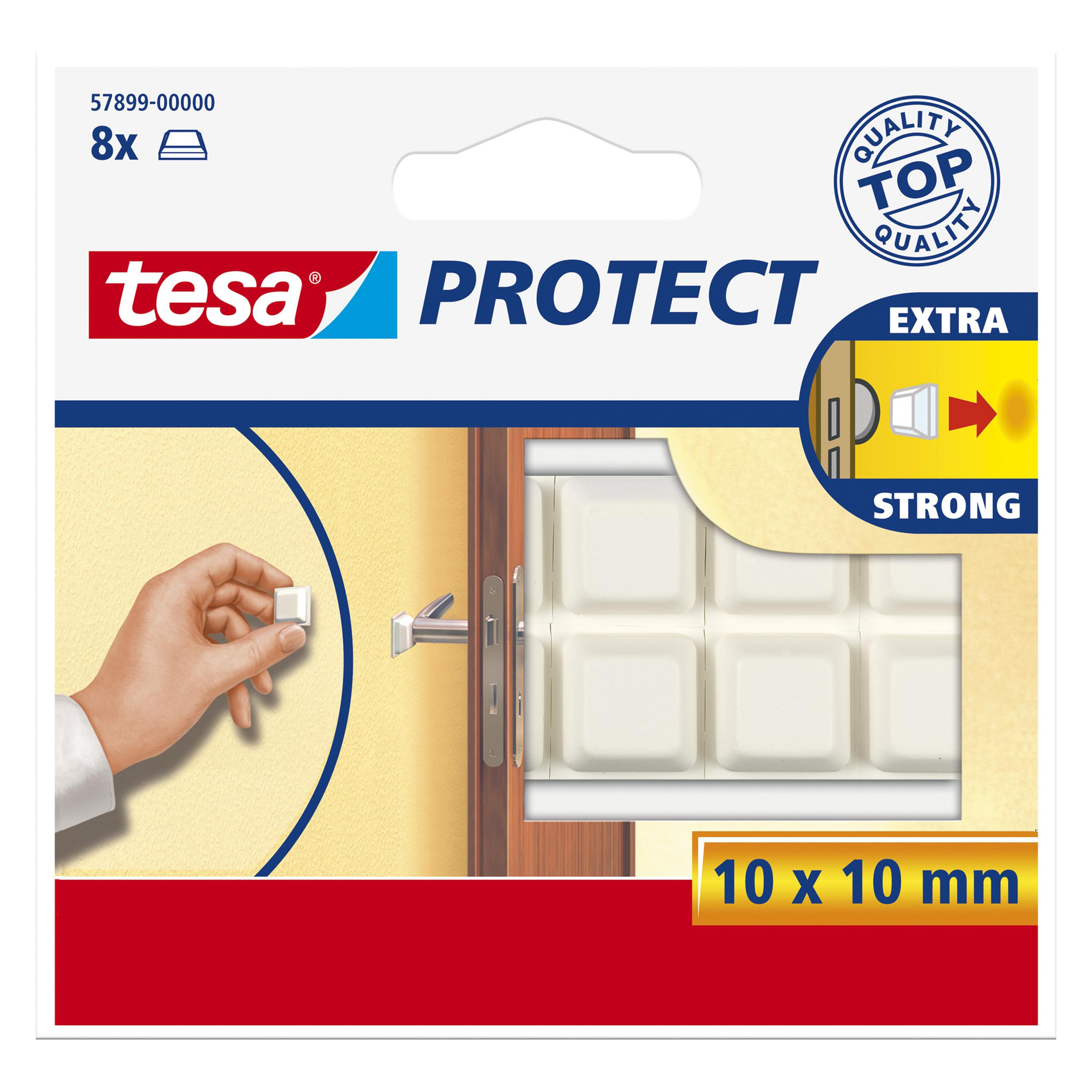 tesa PROTECT Türschutzpuffer (Anschlagdämpfer, 8 Stk.) (57899-00000-01)