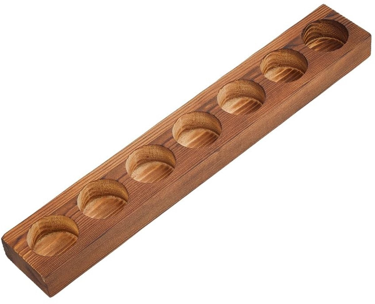 Solidchoice Dailygoody Grote kandelaarhouder van mangohout in bruin voor tafels