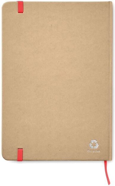Carnet A5 personnalisable en carton recyclé EVERWRITE rouge