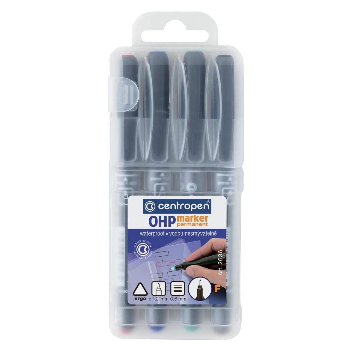 Centropen 2636 F Marker-Set - 4 Farben - OHP-Stift (4x) (56517455)