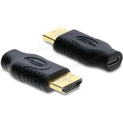 Delock USB Type-C zu HDMI Adapter (DP Alt Mode) 8K 60 Hz mit (HDMI), Video Adapter, Schwarz