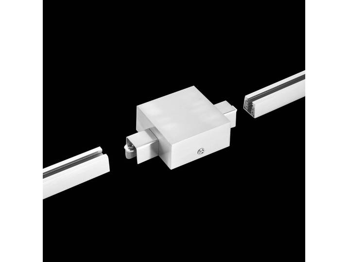 FISCHER & HONSEL Mittel-Einspeiser für HV-track4 m6 Schienensystem MITTEINSP.HV-TRACK4, alu / grau / zink, Metall, Modern