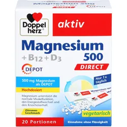 Doppelherz Magnesium 500 + B12 + D3 Depot Direct 20 ST