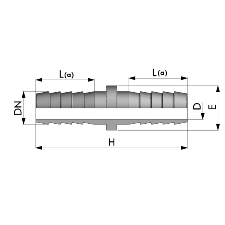 REKUBIK Schlauchverbinder 2-fach Schlauchtülle 25mm (1") 0400604.052525