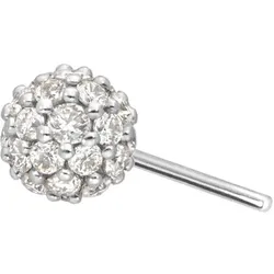 14 Karat Gold Aufsatz mit Titan Push Pin MULTI-MOISSANIT
