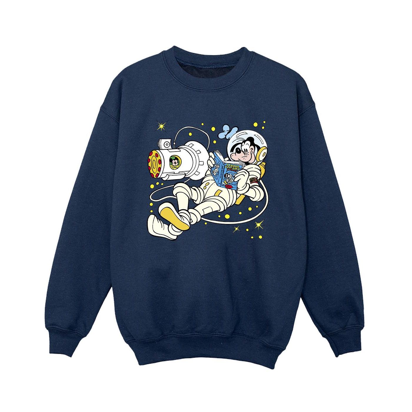 Disney Jongens Goofy Lezen in de Ruimte Sweatshirt (Marineblauw)