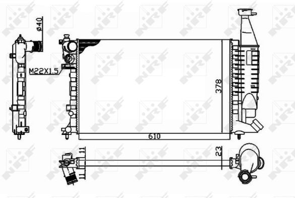 Nrf Kühler, Motorkühlung 54677 Für Peugeot