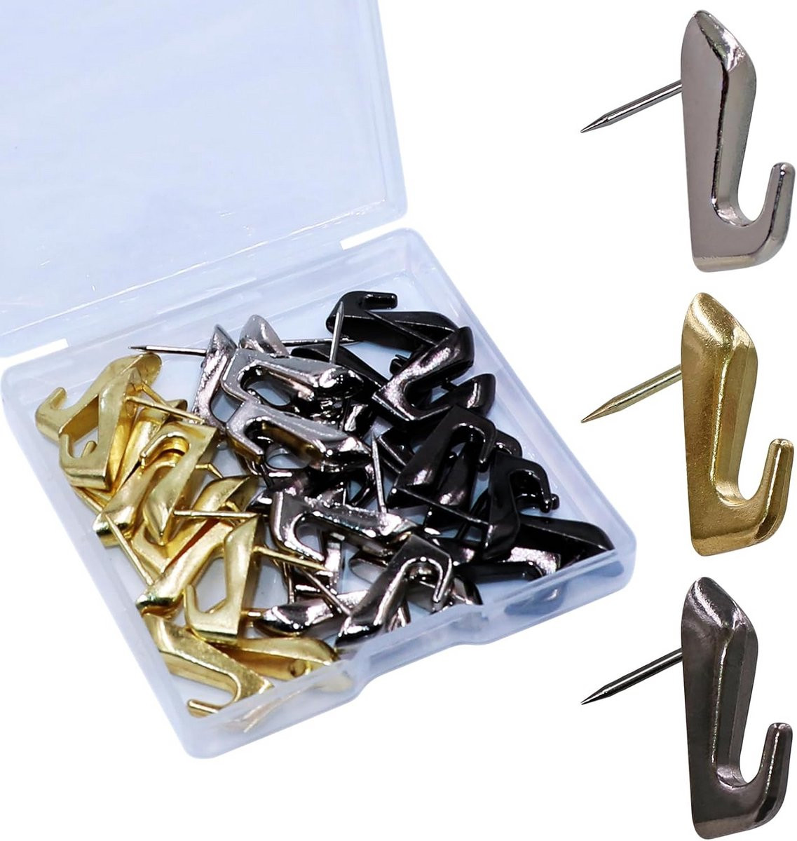 30 stuks Decoratieve Push Pin Hangers voor Muurdecoratie - Duurzame Duwpinnen voor Prikborden