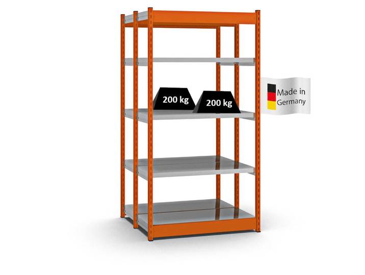 PROREGAL® Schwerlastregal Fachbodenregal Stecksystem Vierkant-Profil MAGNUS