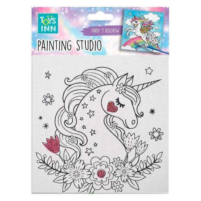 Stnux Leinwand Einhorn Blumen Malset (43093404)