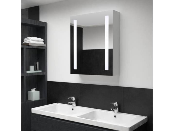 Moderne Armoire de salle de bain à miroir LED 50x13x70 cm