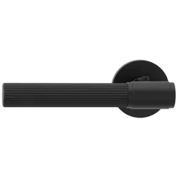 Griffwerk VAYA 136 ARIS Drückergarnitur, Fast2Fix, Graphitschwarz, smart2lock DIN L