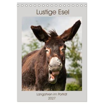 Lustige Esel - Langohren im Porträt (Tischkalender 2027 DIN A5 hoch), CALVENDO Monatskalender
