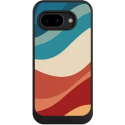 Nivocase Hülle für Google Pixel 9a Handyhülle NIVOcore Case Schwarz Farbe Farbverlauf Welle (Google Pixel 9a), Smartphone Hülle, Schwarz