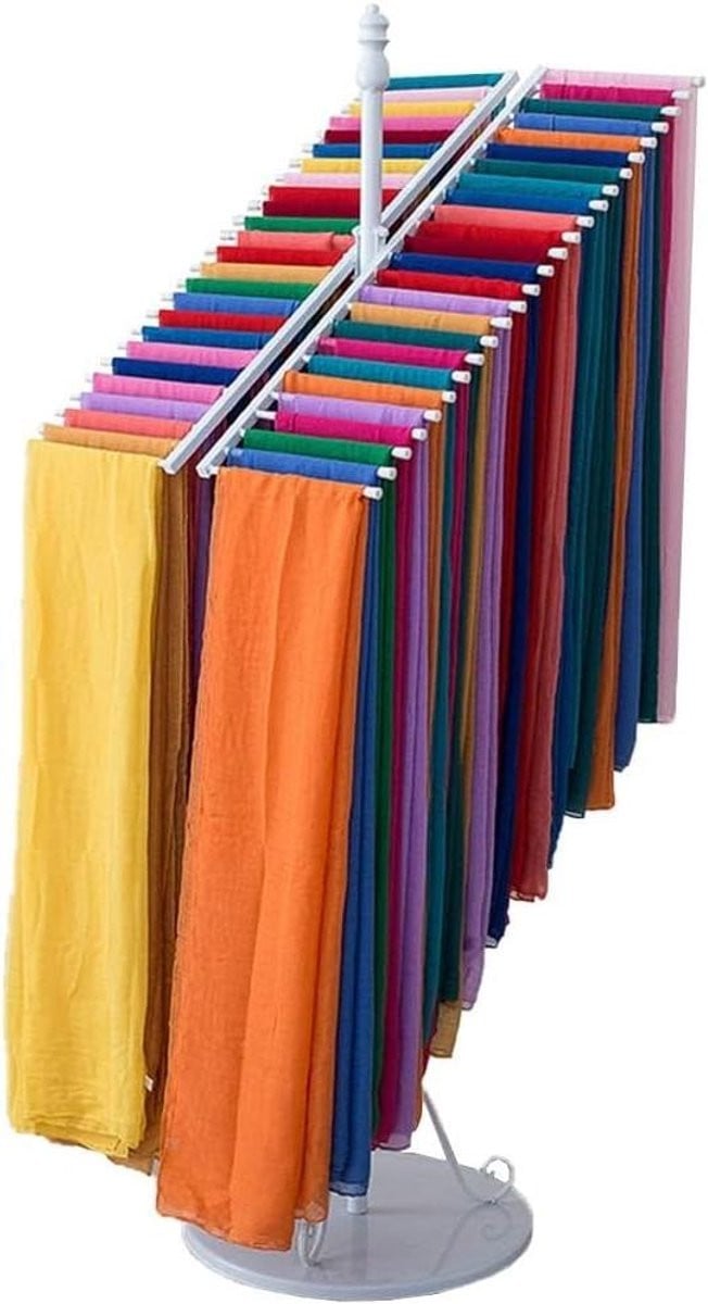 Goud Sjaal Displayrek met 40-50 stangen en schuin ontwerp voor kleding en accessoires