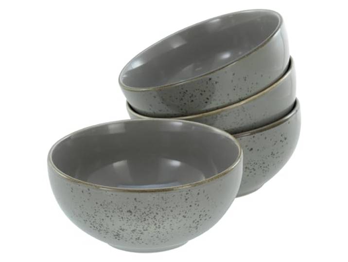 Creatable\, 21676\, Série Nature Collection Stone\, service de vaisselle 4 pièces\, ensemble de bols Buddha en grès\, compatible lave-vaisselle et micro-ondes\, production de qualité.