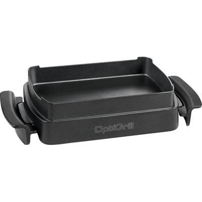 Backeinsatz TEFAL "Snacking & Baking für den OptiGrill", schwarz (edelstahlfarben, schwarz), B:42cm H:9cm T:21,5cm, Aluminium, Kunststoff, Küchenmaschinen-Einsätze, für OptiGrill+ / Elite GC706x, GC707x GC71xx, GC73xx und GC75xx