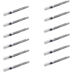 Promat Tieflochmarker schwarz 1 mm Rundspitze dünne Spitze 20mm wasserfest 12Stk