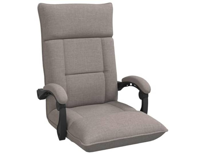YUTAASU Verstellbarer Fußsessel Taupe Stoff 58x66x80 cm
